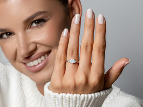 Bague de fiançailles Vivid Diamond en or jaune