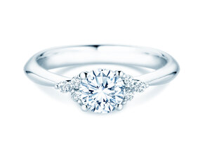 Bague de fiançailles Vivid Diamond en 9K or blanc avec diamants 1,18ct G/SI