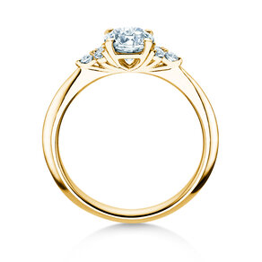 Bague de fiançailles Vivid Diamond en 9K or jaune avec diamants 1,18ct G/SI