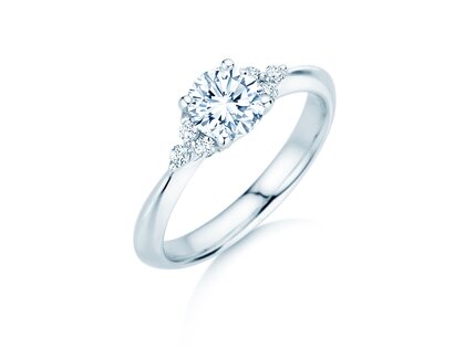 Bague de fiançailles Vivid Diamond en 9K or blanc avec diamants 1,18ct G/SI