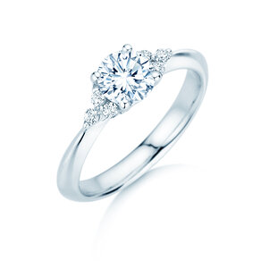 Bague de fiançailles Vivid Diamond en 9K or blanc avec diamants 1,18ct G/SI