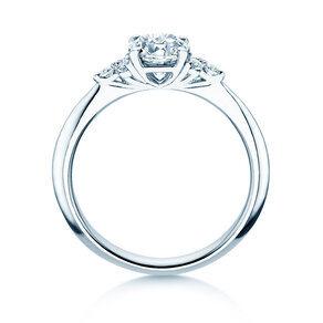 Bague de fiançailles Vivid Diamond en 9K or blanc avec diamants 1,18ct G/SI