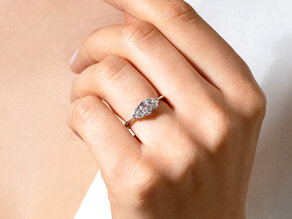 Bague de fiançailles Vivid Diamond en 9K or jaune avec diamants 1,18ct G/SI
