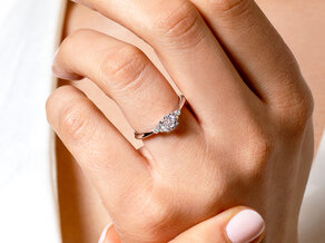 Bague de fiançailles Vivid Diamond en 18K or blanc avec diamants 0,59ct G/SI