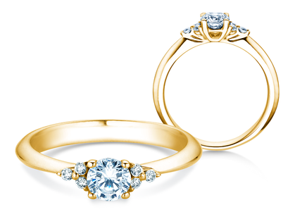 Bague de fiançailles Vivid Diamond en or jaune