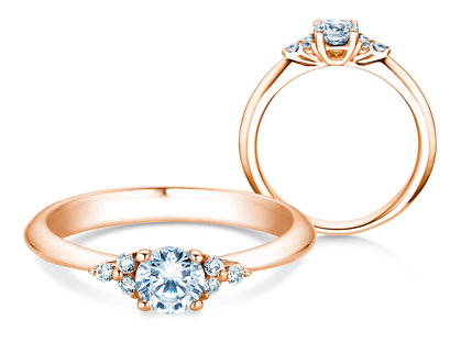 Bague de fiançailles Vivid Diamond en or rose