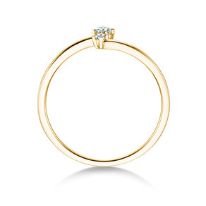 Bague de fiançailles You & Me Classic en 14K or jaune avec diamants 0,065ct G/SI