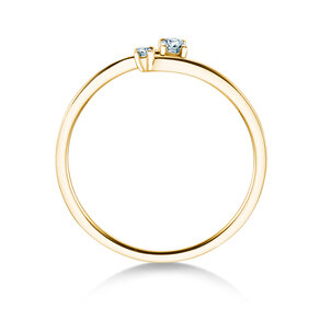 Bague de fiançailles You & Me Modern en 14K or jaune avec diamants 0,07ct G/SI