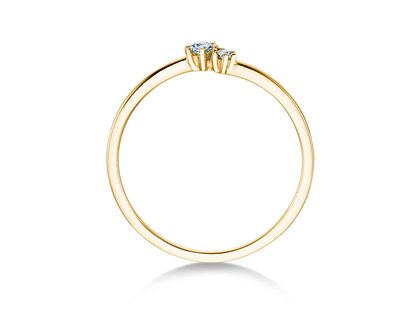 Bague de fiançailles You & Me Soft en 14K or jaune avec diamants 0,09ct G/SI