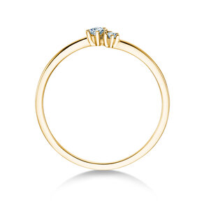 Bague de fiançailles You & Me Soft en 14K or jaune avec diamants 0,09ct G/SI