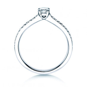 Bague de fiançailles Claire Petite dans 18K or blanc avec diamants 0,50ct G/SI