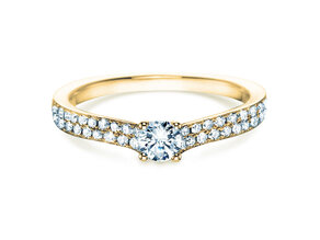 Bague de fiançailles Claire Petite dans 18K or jaune avec diamants 0,50ct G/SI