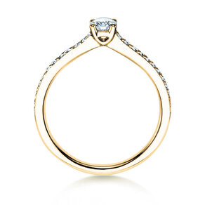 Bague de fiançailles Claire Petite dans 18K or jaune avec diamants 0,50ct G/SI
