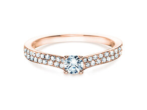 Bague de fiançailles Claire Petite dans 18K or rose avec diamants 0,50ct G/SI