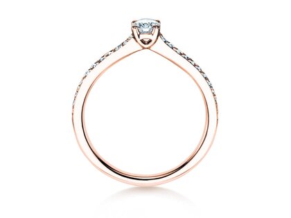 Bague de fiançailles Claire Petite dans 18K or rose avec diamants 0,50ct G/SI