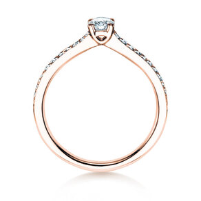 Bague de fiançailles Claire Petite dans 18K or rose avec diamants 0,50ct G/SI