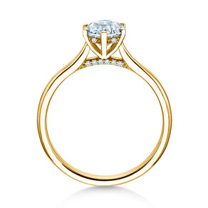 Bague de fiançailles Classic 6 Hidden Halo en or jaune