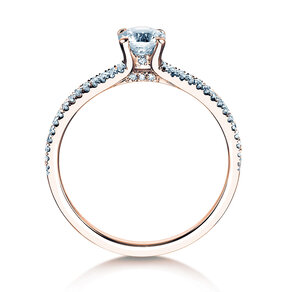 Bague de fiançailles Dynasty Petite dans 18K or rose avec diamants 0,85ct G/SI