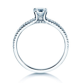 Bague de fiançailles Dynasty Petite dans 18K or blanc avec diamants 0,85ct G/SI