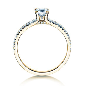 Bague de fiançailles Dynasty Petite dans 18K or jaune avec diamants 0,85ct G/SI