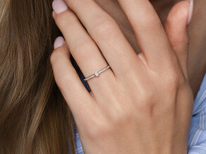 Bague de fiançailles Eternal Pavé dans 14K or blanc avec diamants 0,21ct G/SI