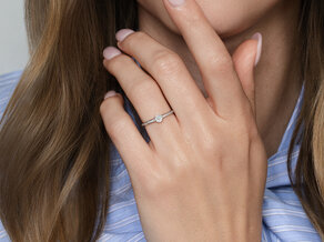 Bague de fiançailles Eternal Pavé dans 18K or blanc avec diamants 0,30ct G/SI