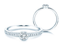 Bague de fiançailles Eternal Pavé dans 18K or blanc avec diamants 0,40ct G/SI
