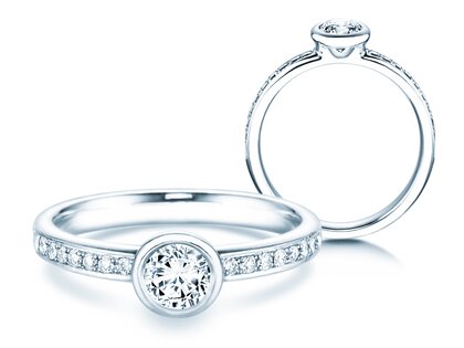 Bague de fiançailles Eternal Pavé dans 18K or blanc avec diamants 0,60ct G/SI
