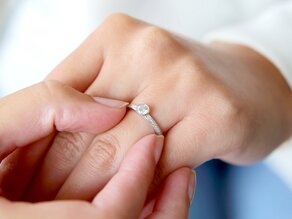 Bague de fiançailles Eternal Pavé dans 14K or blanc avec diamants 0,40ct G/SI