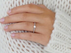 Bague de fiançailles Eternal Pavé dans 14K or blanc avec diamants 0,40ct G/SI
