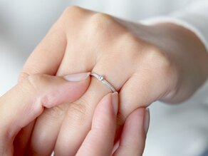 Bague de fiançailles Eternal Pavé dans 14K or blanc avec diamants 0,21ct G/SI