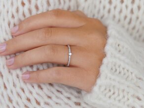 Bague de fiançailles Eternal Pavé dans 14K or blanc avec diamants 0,21ct G/SI