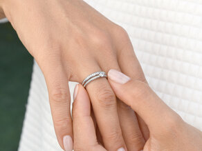 Bague de fiançailles Eternal Pavé dans 18K or blanc avec diamants 0,25ct G/SI