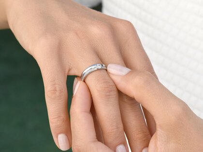 Bague de fiançailles Eternal Pavé dans 18K or blanc avec diamants 0,35ct G/SI