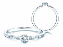 Bague de fiançailles Eternal Pavé dans 14K or blanc avec diamants 0,25ct G/SI