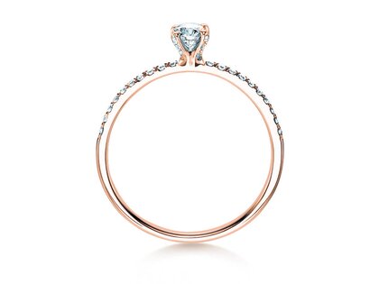 Bague de fiançailles Grace Petite dans 18K or rose avec diamants 0,43ct G/SI