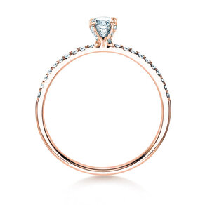 Bague de fiançailles Grace Petite dans 18K or rose avec diamants 0,43ct G/SI