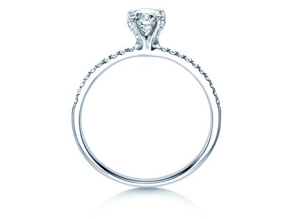 Bague de fiançailles Grace dans 18K or blanc avec diamants 0,70ct G/SI