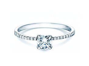 Bague de fiançailles Grace dans 18K or blanc avec diamants 0,70ct G/SI
