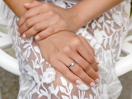 Bague de fiançailles Grace dans 18K or blanc avec diamants 0,70ct G/SI