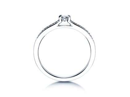 Bague de fiançailles Modern Pavé dans platine 950/- avec diamants 0,25ct G/SI
