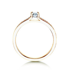 Bague de fiançailles Modern Pavé dans 14K or jaune avec diamants 0,30ct G/SI
