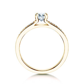 Bague de fiançailles Modern Pavé dans or jaune