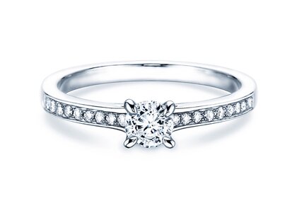 Bague de fiançailles Modern Pavé