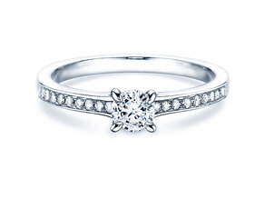 Bague de fiançailles Modern Pavé