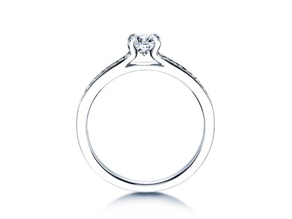 Bague de fiançailles Modern Pavé