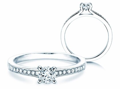 Bague de fiançailles Modern Pavé
