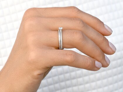 Bague de fiançailles Pure Diamond dans 18K or blanc avec diamants 0,49ct G/SI