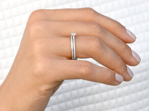 Bague de fiançailles Pure Diamond dans 18K or blanc avec diamants 0,49ct G/SI