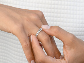 Bague de fiançailles Pure Diamond dans 18K or blanc avec diamants 0,49ct G/SI